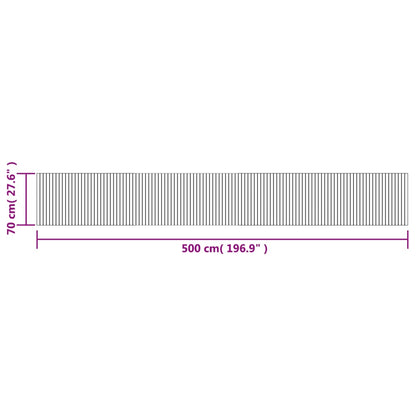 Teppich Rechteckig Grau 70x500 cm Bambus