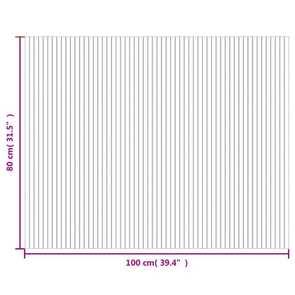 Teppich Rechteckig Hell Natur 80x100 cm Bambus