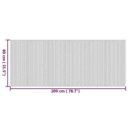 Tappeto rettangolare, finitura naturale, 80x200 cm, bambù