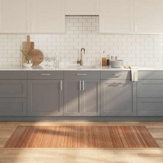 Tappeto rettangolare, finitura naturale, 80x200 cm, bambù