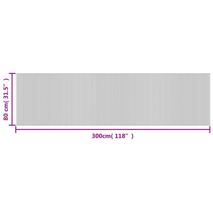 Teppich Rechteckig Braun 80x300 cm Bambus