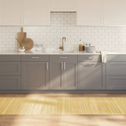 Tappeto rettangolare, colore naturale chiaro, 80x300 cm, bambù