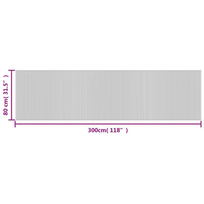 Teppich Rechteckig Dunkelbraun 80x300 cm Bambus