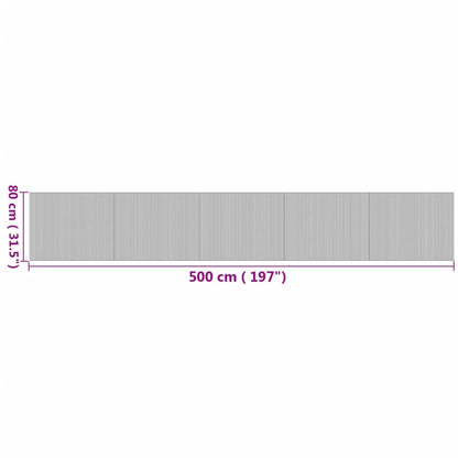 Teppich Rechteckig Natur 80x500 cm Bambus