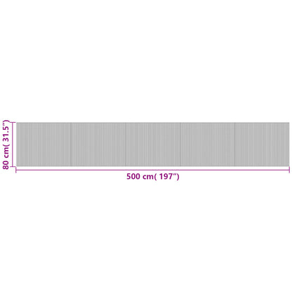 Teppich Rechteckig Braun 80x500 cm Bambus