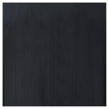 Tappeto rettangolare nero, 100x100 cm, bambù