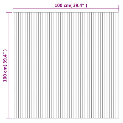 Teppich Rechteckig Braun 100x100 cm Bambus