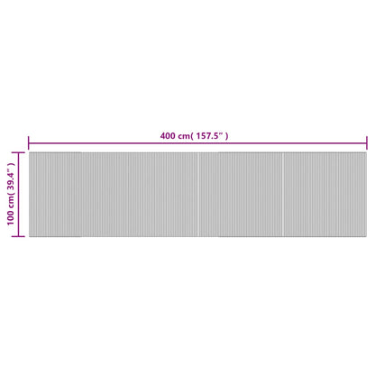 Teppich Rechteckig Braun 100x400 cm Bambus