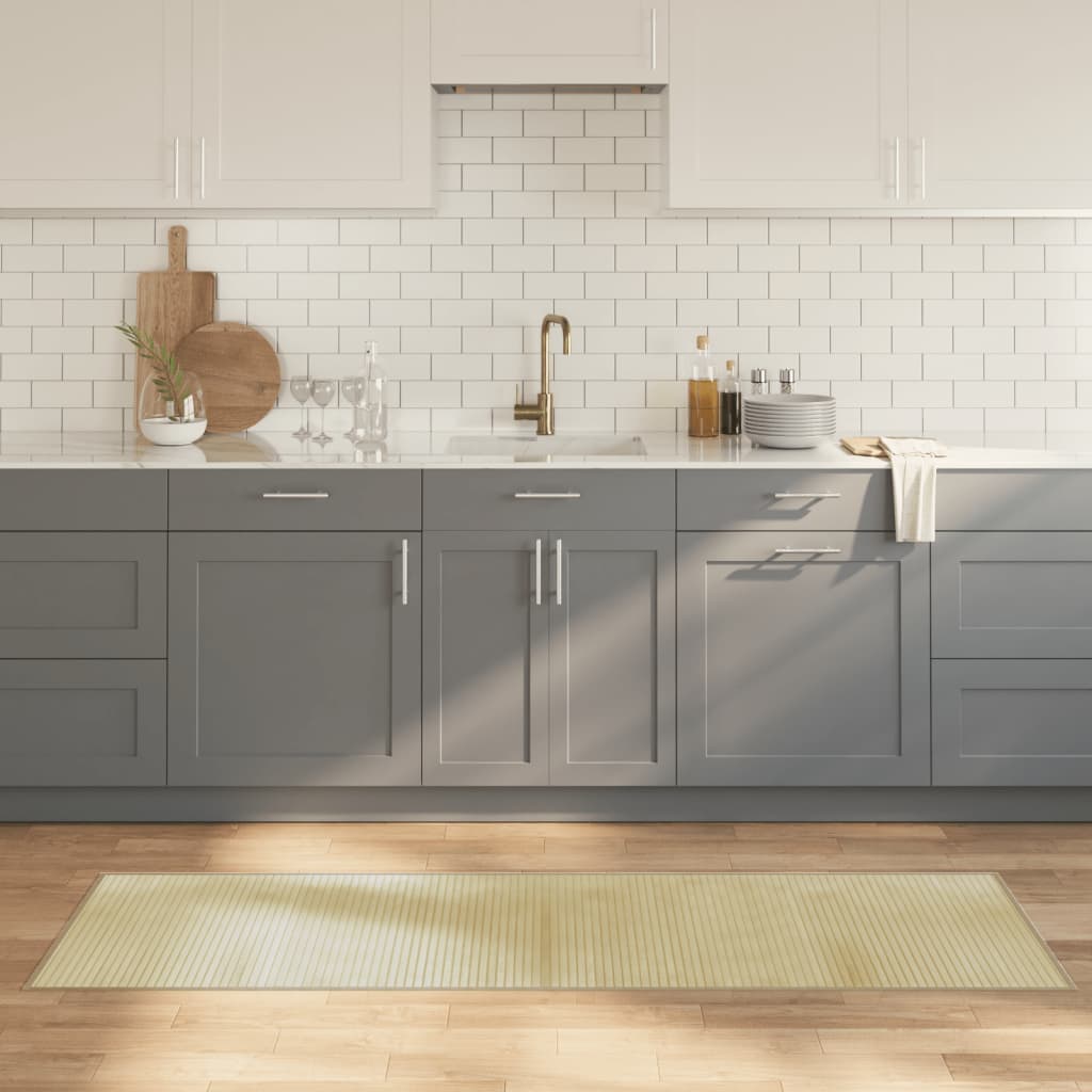 Tappeto rettangolare, colore naturale chiaro, 60x200 cm, bambù