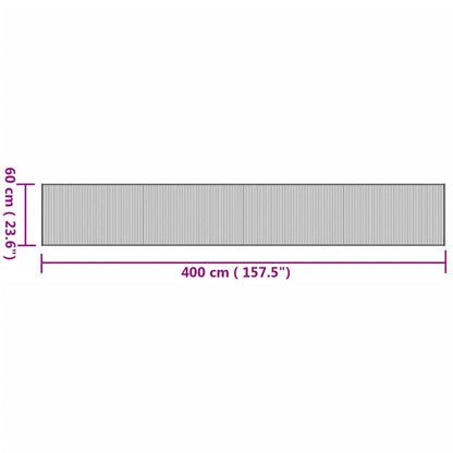 Teppich Rechteckig Natur 60x400 cm Bambus