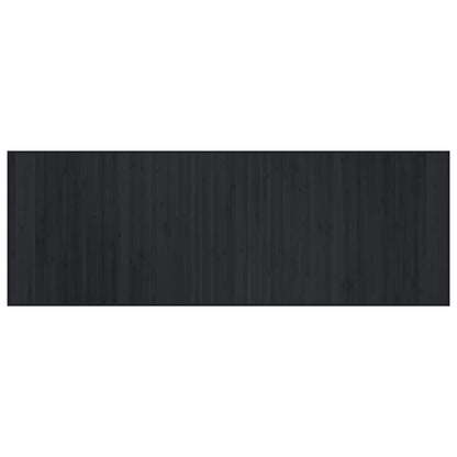 Teppich Rechteckig Schwarz 70x200 cm Bambus