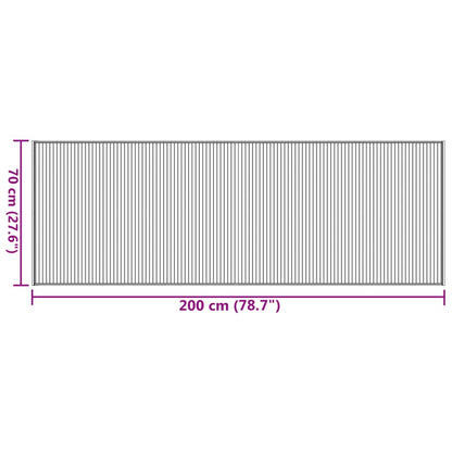 Teppich Rechteckig Braun 70x200 cm Bambus