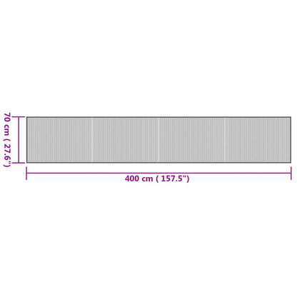 Teppich Rechteckig Natur 70x400 cm Bambus