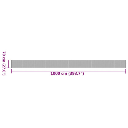 Teppich Rechteckig Grau 70x1000 cm Bambus