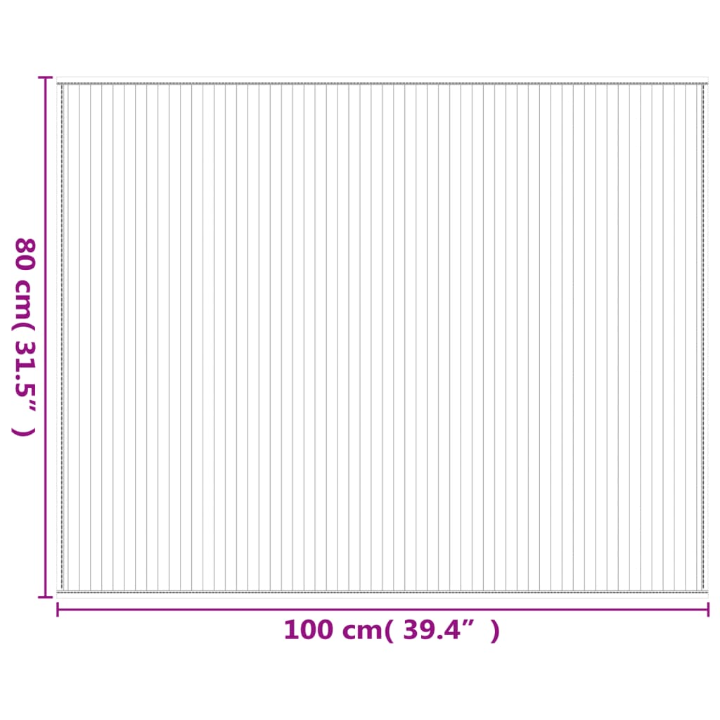 Teppich Rechteckig Schwarz 80x100 cm Bambus