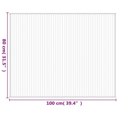 Teppich Rechteckig Braun 80x100 cm Bambus