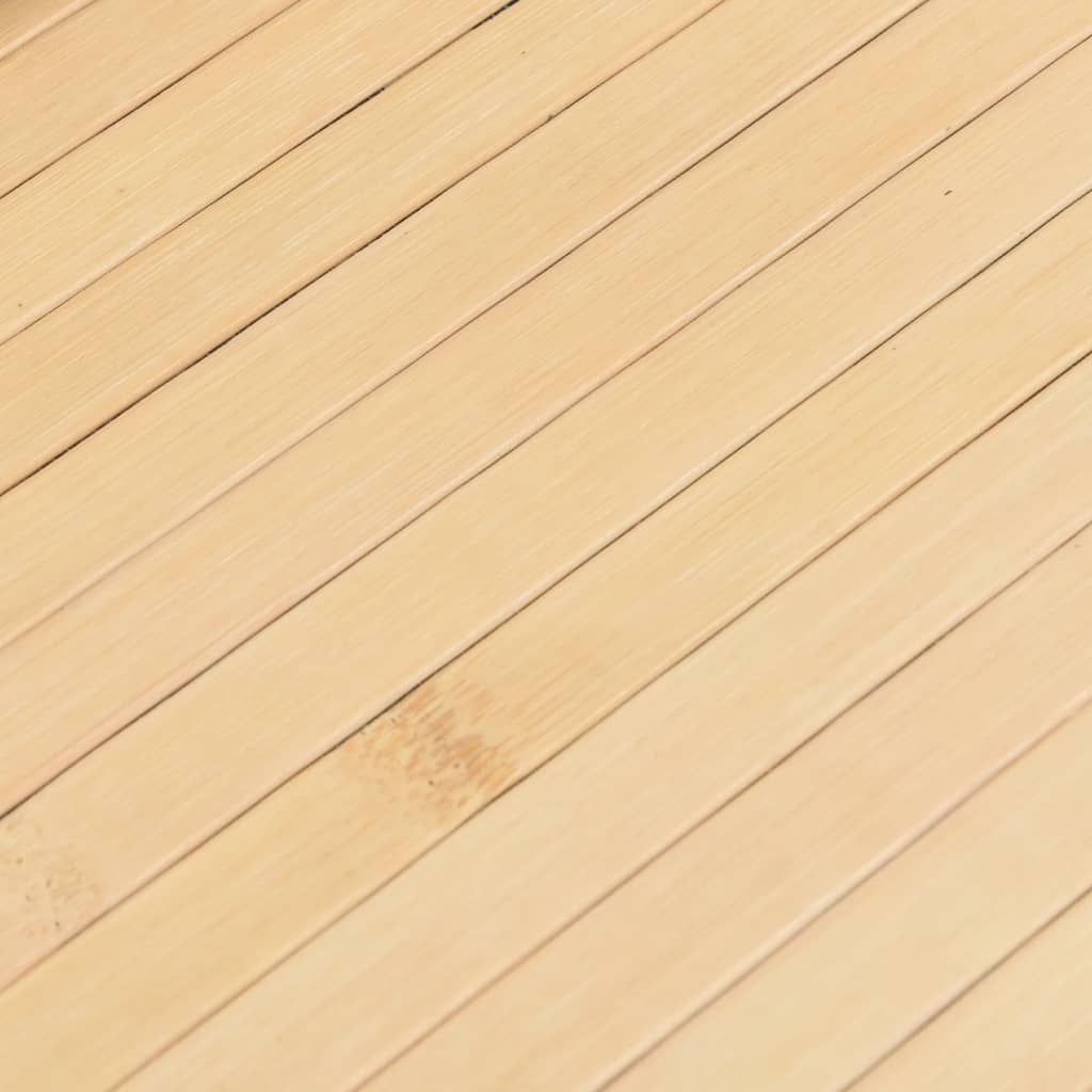 Tappeto rettangolare, colore naturale chiaro, 80x200 cm, bambù