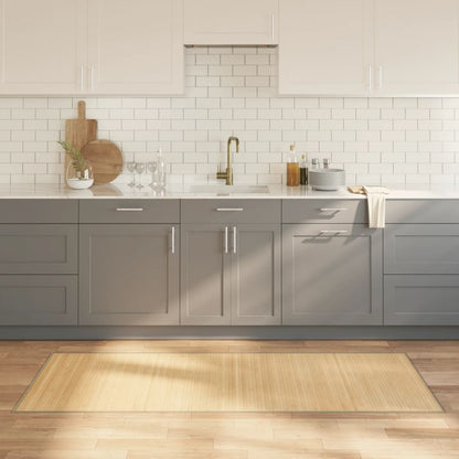 Tappeto rettangolare, colore naturale chiaro, 80x200 cm, bambù