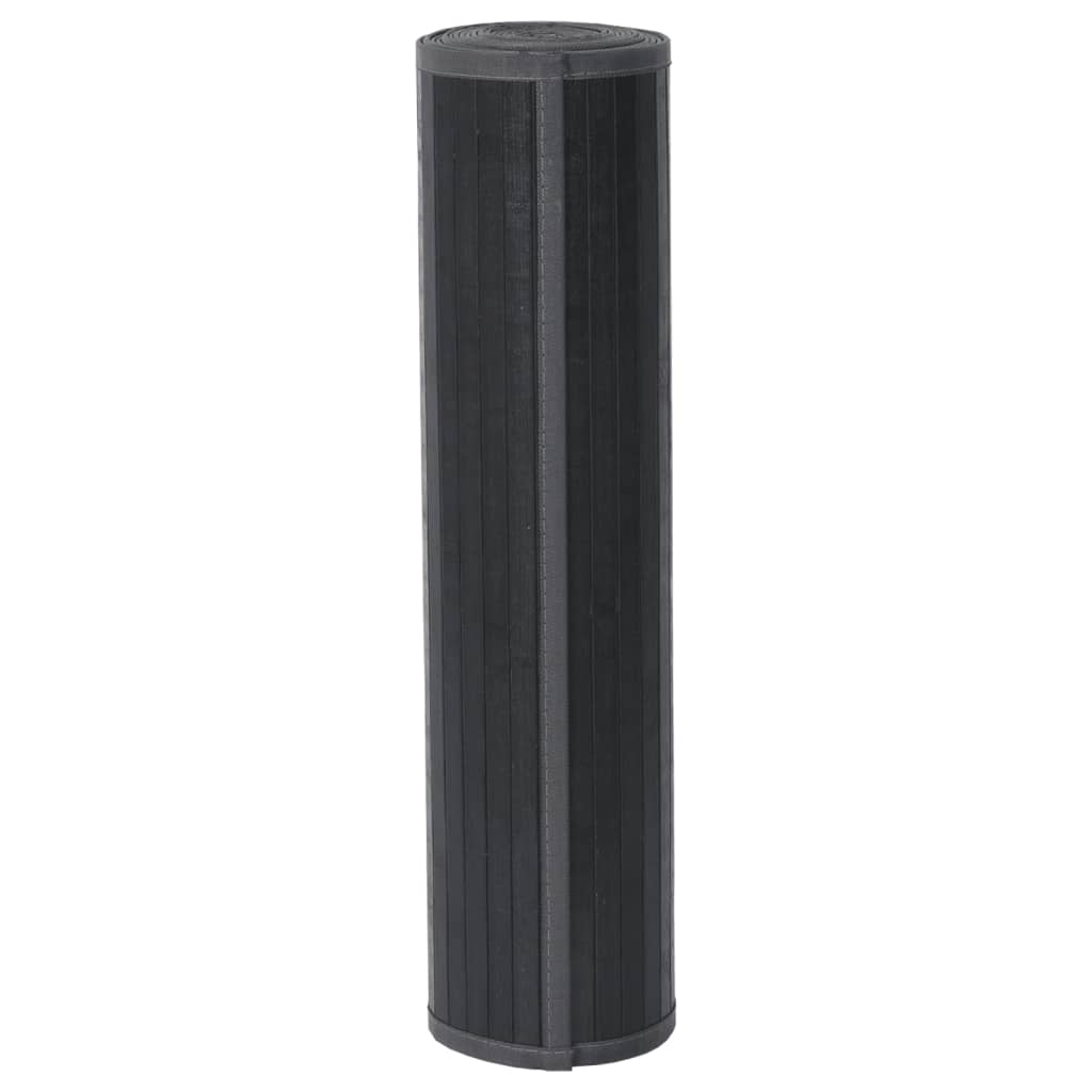 Teppich Rechteckig Grau 80x200 cm Bambus