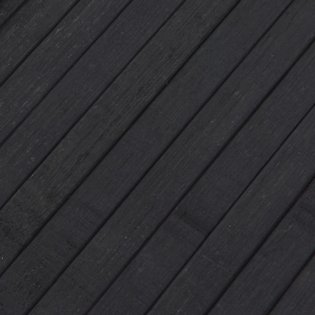 Teppich Rechteckig Grau 80x200 cm Bambus