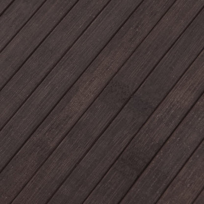 Teppich Rechteckig Dunkelbraun 80x200 cm Bambus