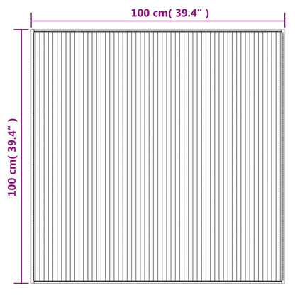 Teppich Quadratisch Braun 100x100 cm Bambus