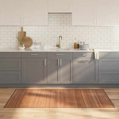 Teppich Rechteckig Natur 100x200 cm Bambus