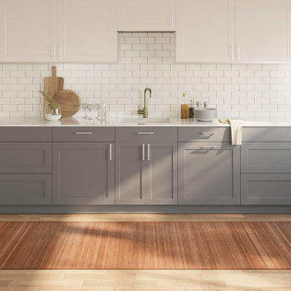 Teppich Rechteckig Natur 100x300 cm Bambus