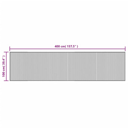 Teppich Rechteckig Braun 100x400 cm Bambus