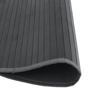 Teppich Rund Grau 60 cm Bambus