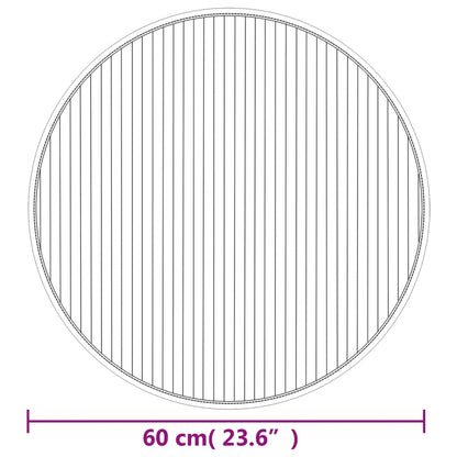 Teppich Rund Dunkelbraun 60 cm Bambus