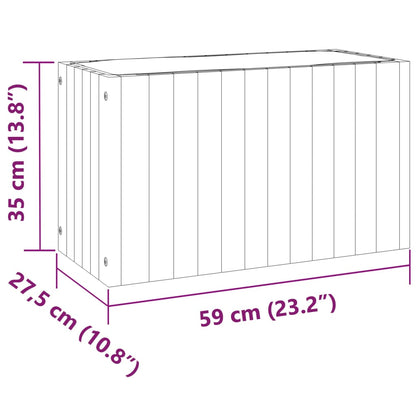 Pflanzkübel 59x27,5x35 cm Massivholz Akazie