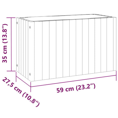 Pflanzkübel 59x27,5x35 cm Massivholz Akazie