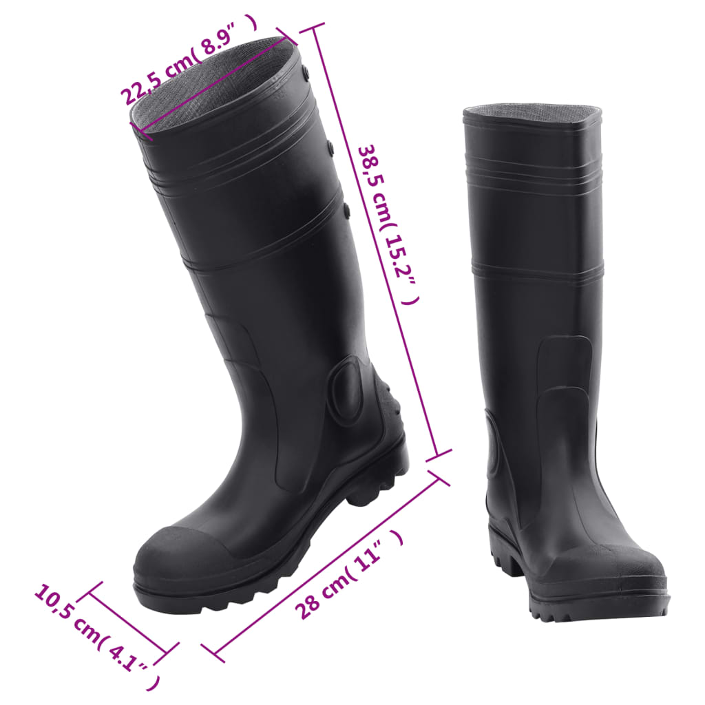 Gummistiefel Schwarz Größe 41 PVC