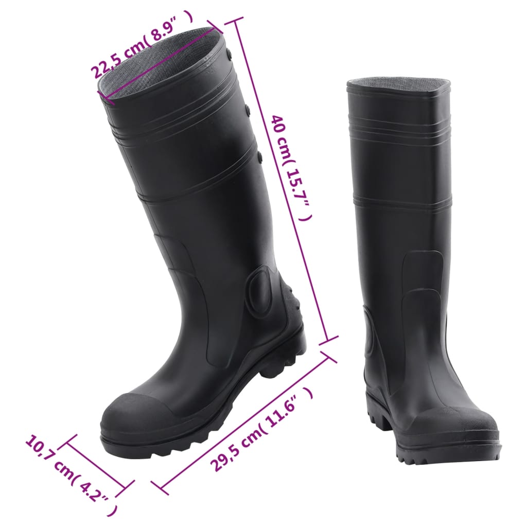 Gummistiefel Schwarz Größe 43 PVC