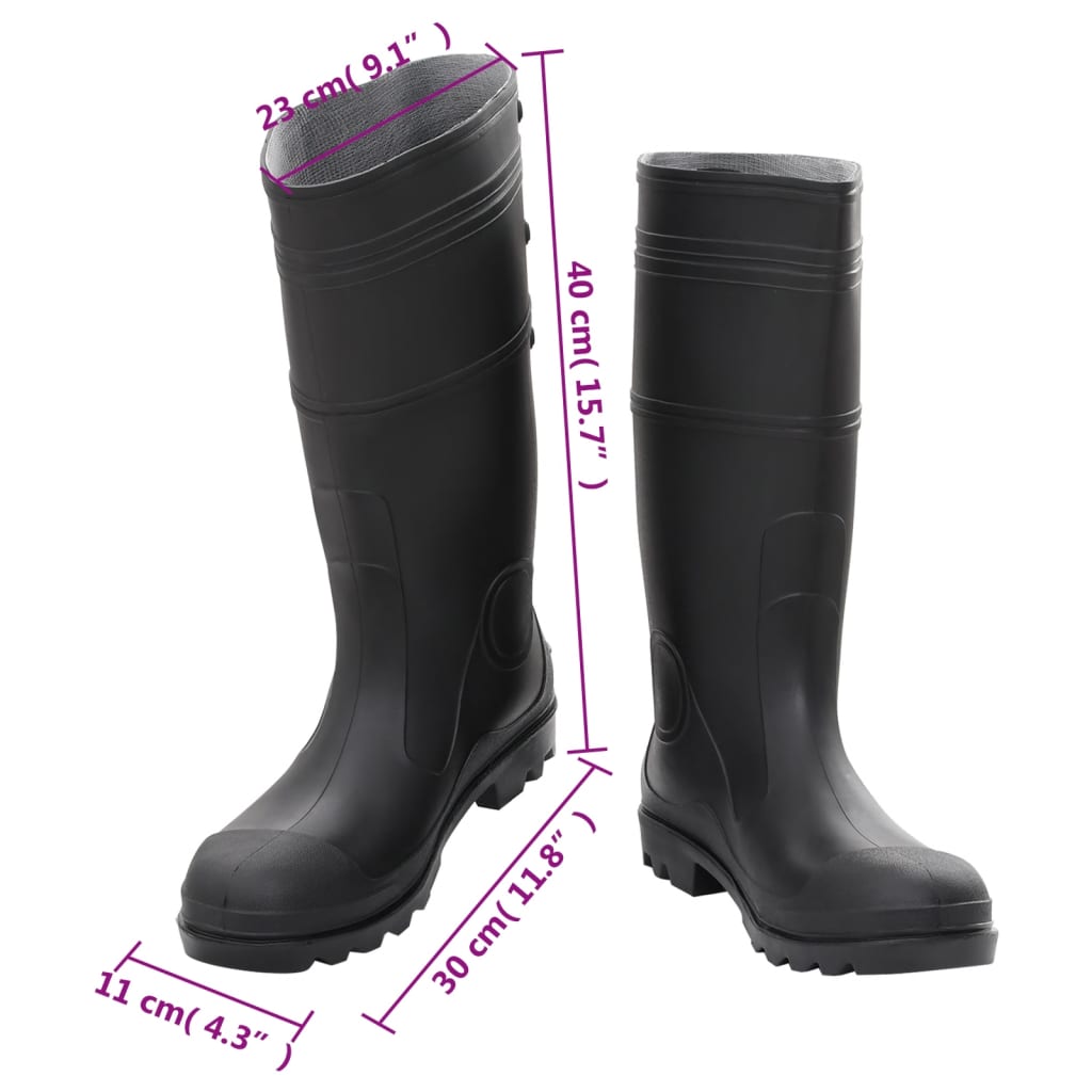 Gummistiefel Schwarz Größe 44 PVC