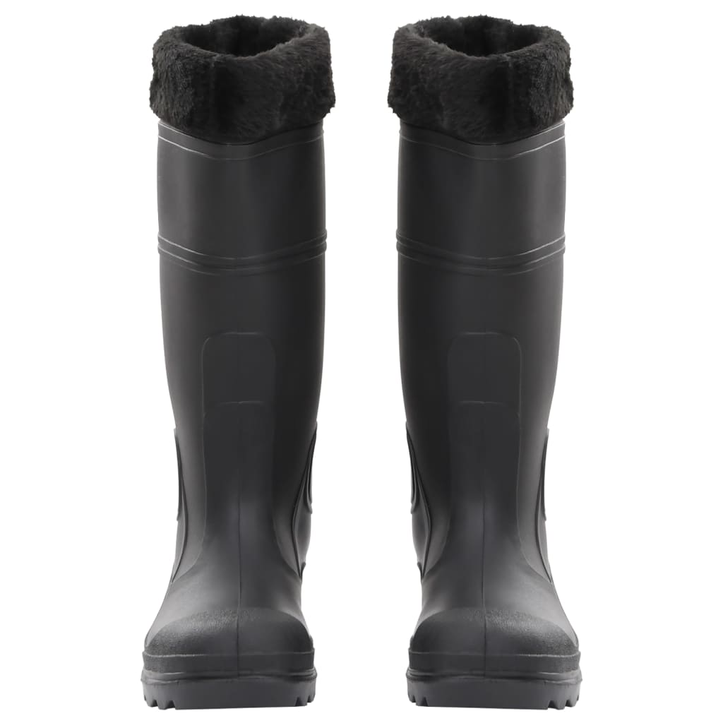 Gummistiefel mit Herausnehmbarem Innenfutter Schwarz Gr. 38 PVC