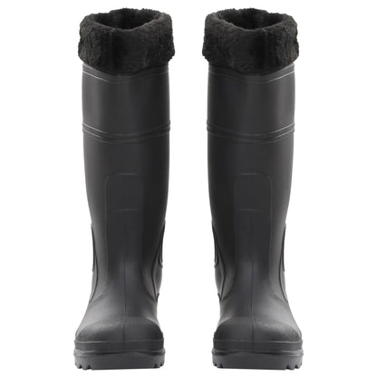 Gummistiefel mit Herausnehmbarem Innenfutter Schwarz Gr. 38 PVC