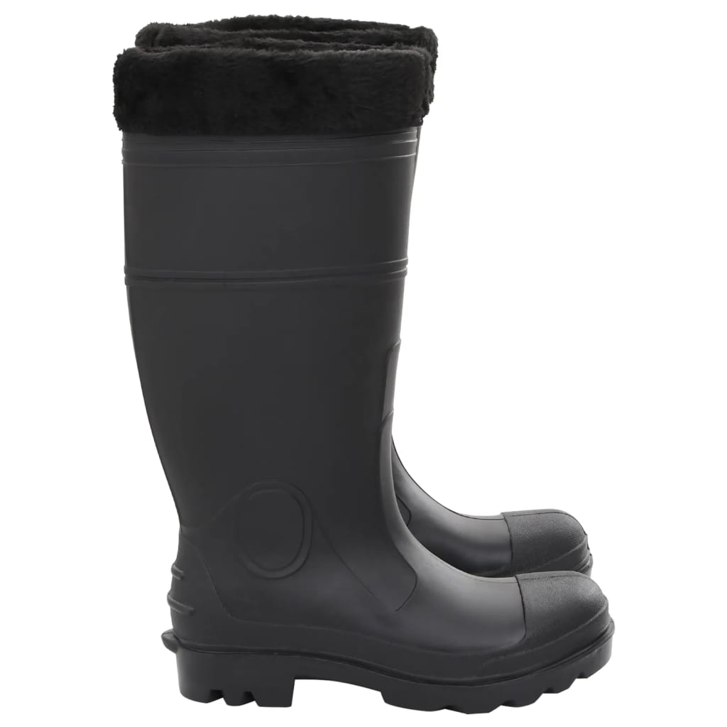 Gummistiefel mit Herausnehmbarem Innenfutter Schwarz Gr. 38 PVC