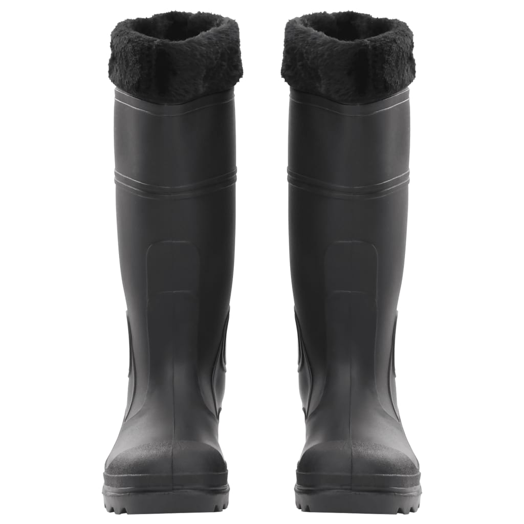 Gummistiefel mit Herausnehmbarem Innenfutter Schwarz Gr. 39 PVC