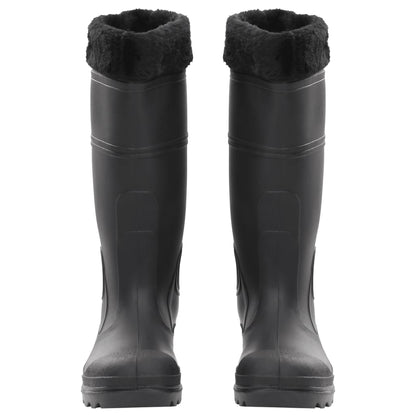 Gummistiefel mit Herausnehmbarem Innenfutter Schwarz Gr. 39 PVC