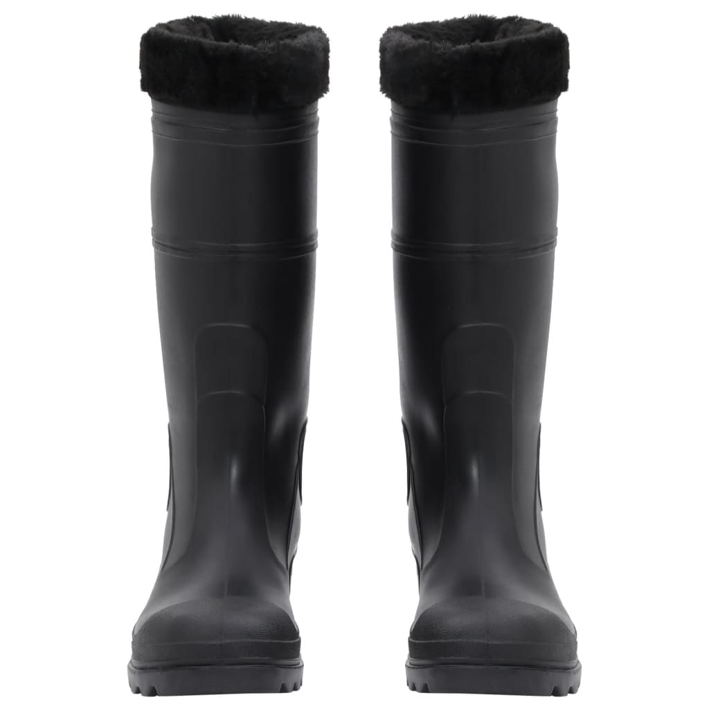 Gummistiefel mit Herausnehmbarem Innenfutter Schwarz Gr. 41 PVC