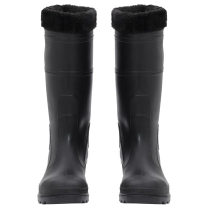 Gummistiefel mit Herausnehmbarem Innenfutter Schwarz Gr. 41 PVC