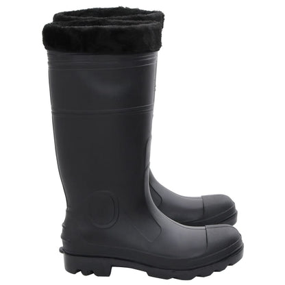 Gummistiefel mit Herausnehmbarem Innenfutter Schwarz Gr. 41 PVC