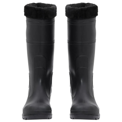 Gummistiefel mit Herausnehmbarem Innenfutter Schwarz Gr. 42 PVC