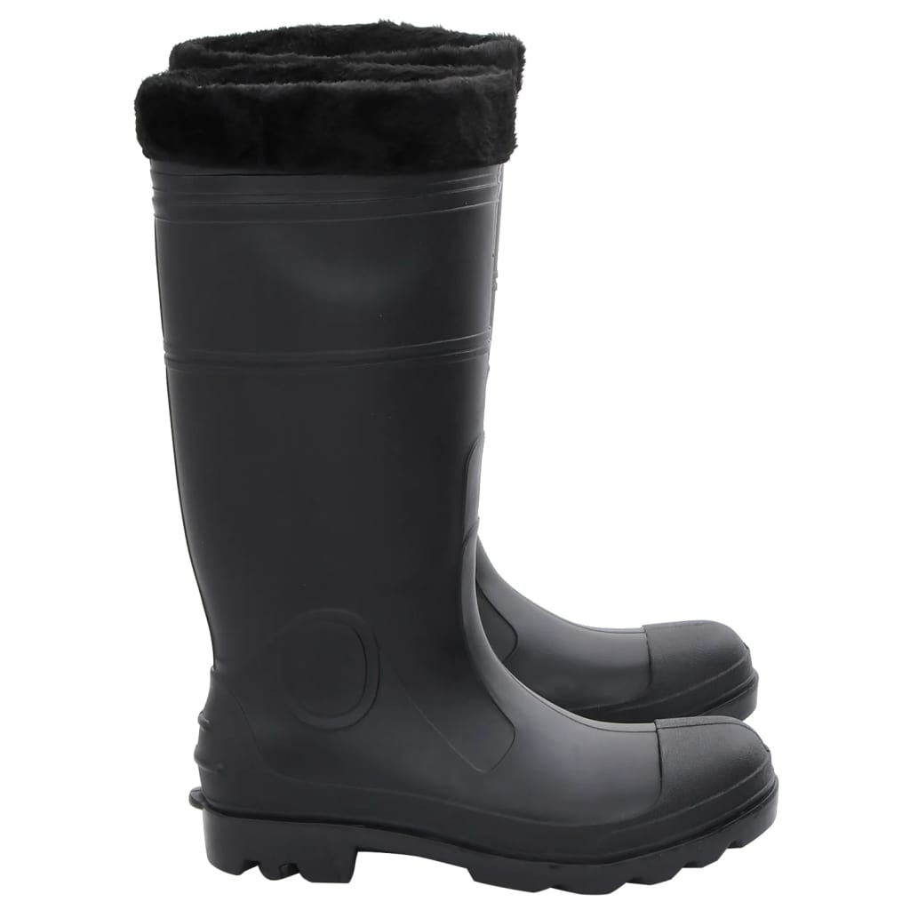 Gummistiefel mit Herausnehmbarem Innenfutter Schwarz Gr. 42 PVC