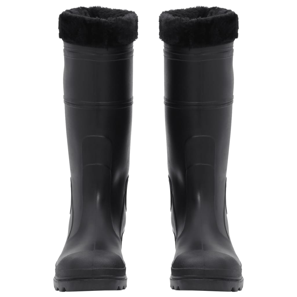 Gummistiefel mit Herausnehmbarem Innenfutter Schwarz Gr. 43 PVC