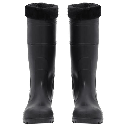 Gummistiefel mit Herausnehmbarem Innenfutter Schwarz Gr. 43 PVC