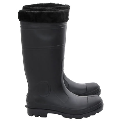 Gummistiefel mit Herausnehmbarem Innenfutter Schwarz Gr. 43 PVC