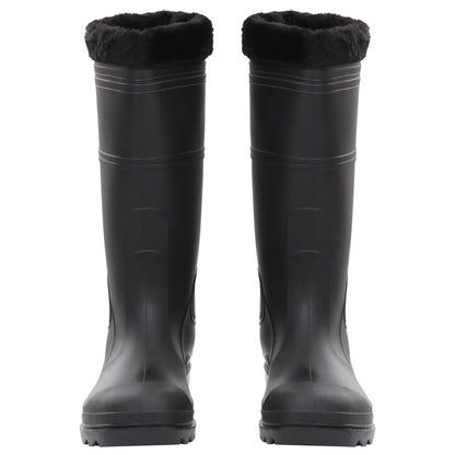 Gummistiefel mit Herausnehmbarem Innenfutter Schwarz Gr. 44 PVC